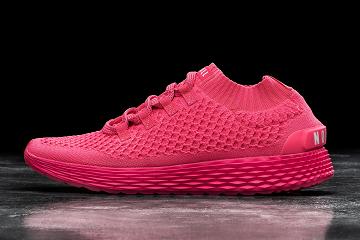 Pink Nobull Neon Knit Runner Men's Running Shoes | CA X1017Y